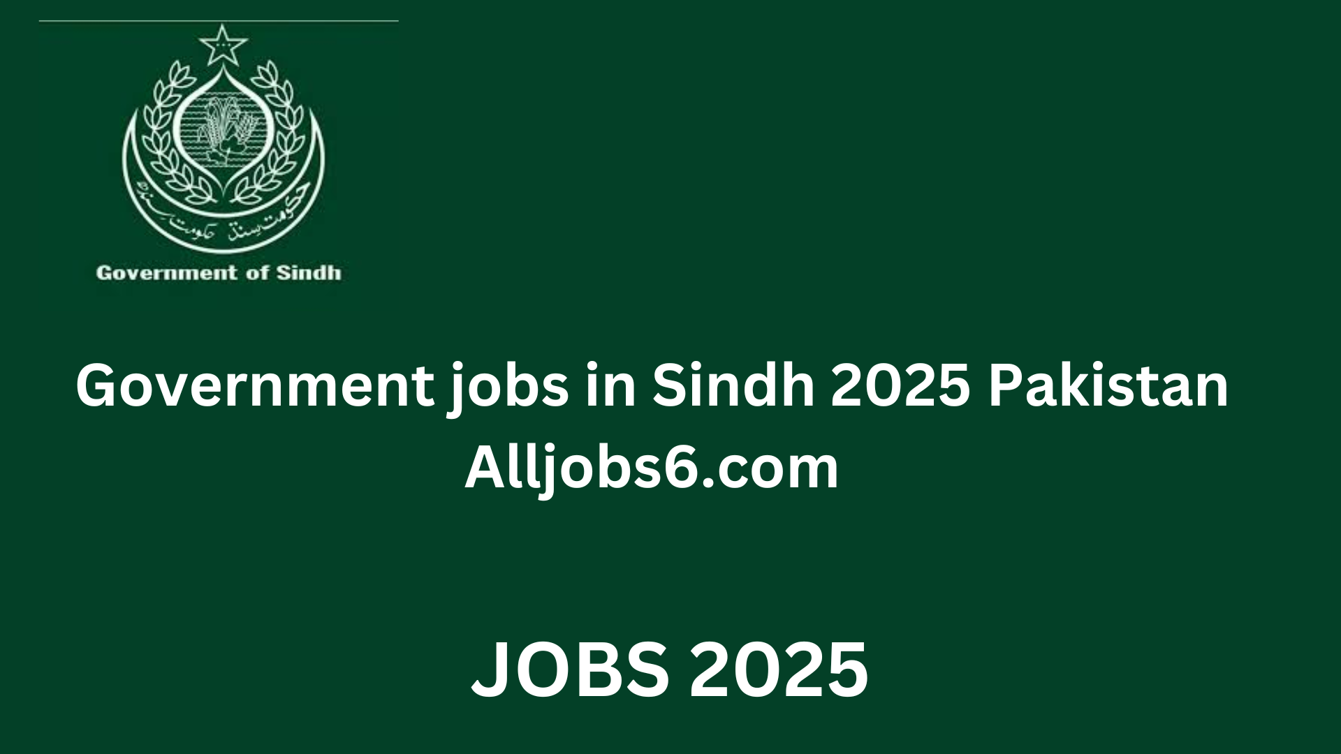 Government jobs in Sindh